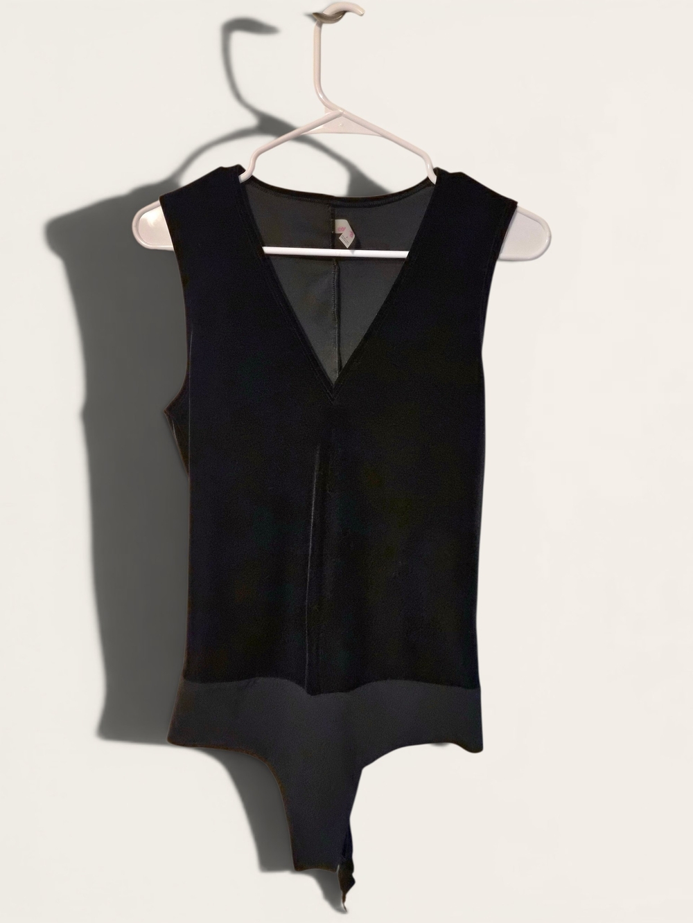 Commando Velvet Black V-Neck Sleeveless Bodysuit